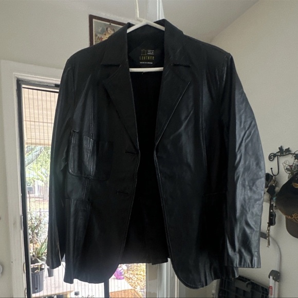 Jackets & Blazers - Black Leather Blazer